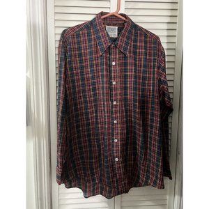 Carriage House Plaid Button Down XL Long Sleeve Shirt